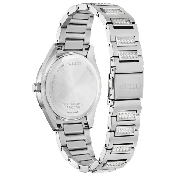 Citizen Women's Crystal Eco-Drive Silver Watch 34MM EM1020-57L - Picture 2 of 4